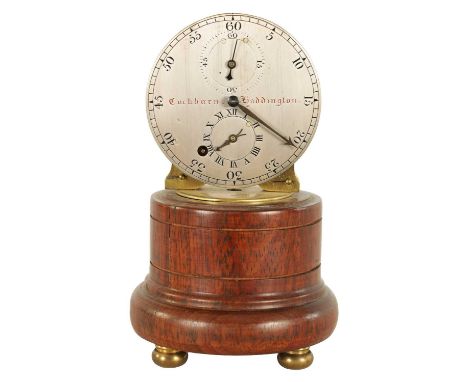 COCKBURN, HADDINGTON. A RARE 19TH CENTURY SCOTTISH TABLE REGULATOR OF SMALL PROPORTIONS the 3.5" silvered engraved dial havin