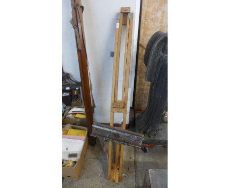 A beech artist's easel 