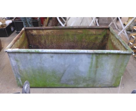 A galvanised trough 