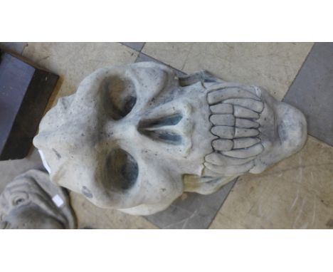 A concrete abstract skull 