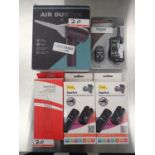 LOT - AIR DUSTER, NEEWER REMOTE CORD, WIRELESS SHUTTER REMOTE