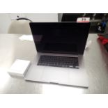 APPLE MACBOOK PRO A2141 16" RETINA DISPLAY LAPTOP W/ INTEL CORE I7-9750H, 512GB SSD, 32GB RAM C/W AC