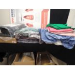LOT - LIGHT BOXES, CLAMPS, SOFT BOXES, REFLECTORS, JEWELLRY CLEANER, & PROP CLOTHS