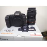 LOT - CANON DS126201 MARK 11 SD DIGITAL CAMERA C/W CANON EF LENS 24-105MM 1:4L & BOX