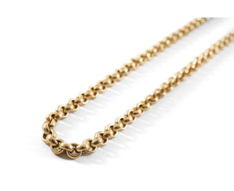 9CT GOLD CIRCLE LINK CHAIN, 46cms long, 38.9gmsProvenance: deceased estate CarmarthenshireComments: good overall, light wear 