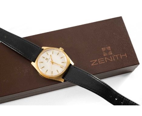 VINTAGE ZENITH GENTS WRISTWATCH, gold plated, manual wind movement, stainless steel back, numbered '201540360', 34mm case, Ze