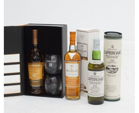 Three bottles of Single Malt Scotch Whisky. (3)