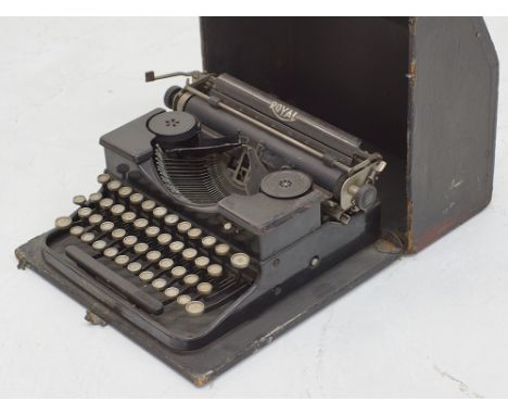 A Royal portable typewriter W33cm c1930s.