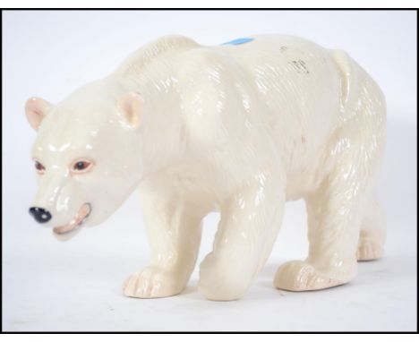 A very large 20th century &nbsp;prowling ceramic Polar Bear stamped to the base Melba Ware.