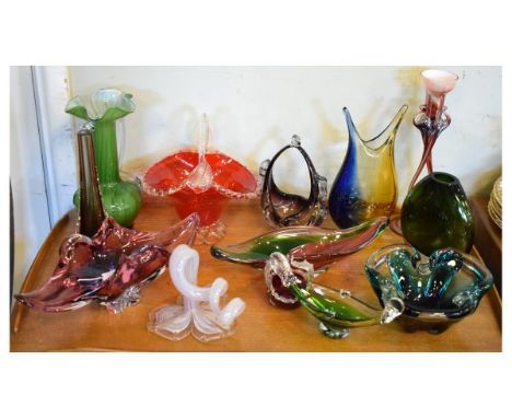 Quantity of mainly 1960's/70's Murano and other freeform art glass  