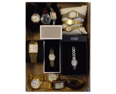 Assorted dress/fashion watches to include; Rotary (6), Gucci, Accurist, Pulsar etc (12)  