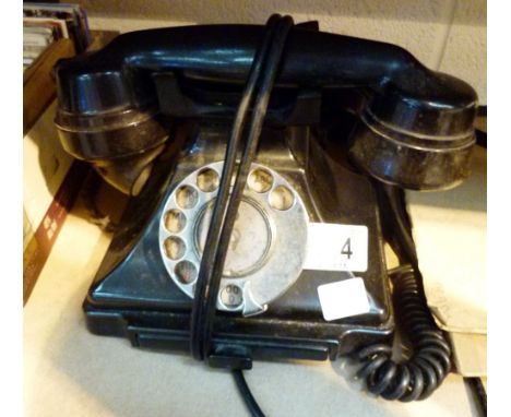 Original bakelite GPO table telephone model 232 plus spare handset