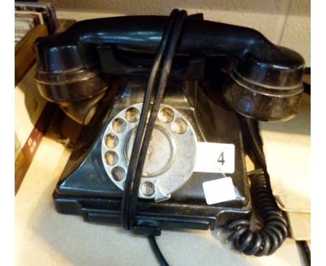 Original bakelite GPO table telephone model 232 plus spare handset