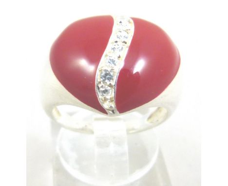 Sterling silver heart ring, size M/N