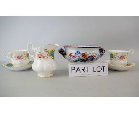 Royal Albert Berkeley pattern tea set, Ashworth Bros Hanley ironstone, Royal Doulton Romance Collection, James Kent Fenton Gl