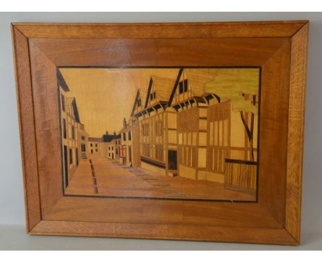 Christine Byron, portrait, mixed media, two oil portraits signed W.H. Farrar and dated 1905, and a mid century parquetry pict