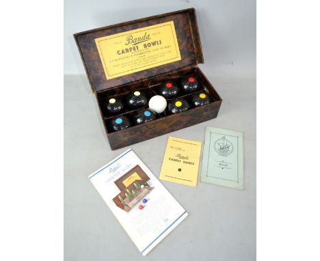 Banda Carpet Bowls, boxed with inserts.