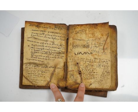 ° ° Ethiopian Psalter - A manuscript on vellum, 75 leaves, text in two columns, in black ink, a few letters in red ink, 12mo 