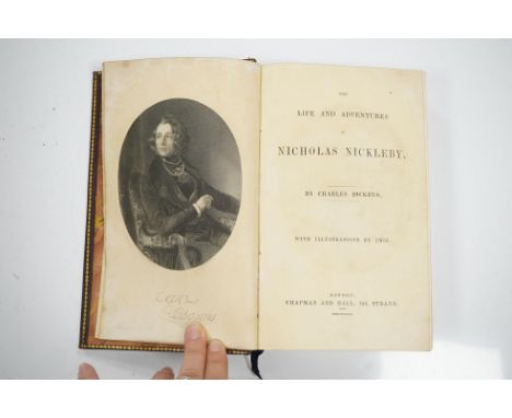 ° ° Dickens, Charles - The Life and Adventures of Nicholas Nickleby, 1st edition in book form, with 40 engraved plates includ
