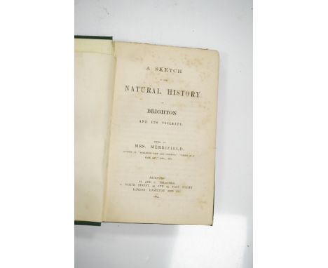 ° ° Merrifield, Mrs [Mary Philadelphia] - A Sketch of the Natural History of Brighton and its Vicinity, 8vo, original publish