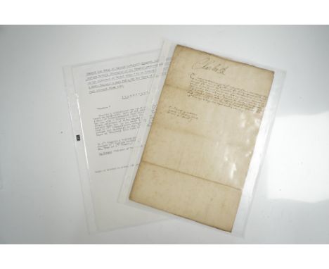 Sign-manual warrant of Charles I to Sir William Uvedale, Treasurer of the Privy Chamber, to restore a pension of £50 to [the 