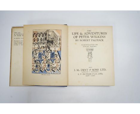 ° ° Bawden, Edward first book as illustrator - Paltock, Peter - The Life and Adventures of Peter Wilkins, 4to, blue cloth gil