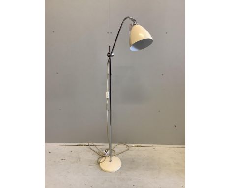 A Contemporary adjustable floor lamp, height 143cm. Condition - good