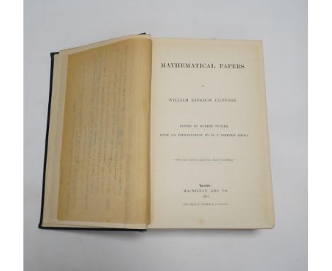 ° ° Clifford, William Kingdon - Lectures and Essays, edited by Leslie Stephen and Frederick Pollock, 2 vols, 1st edition, eng