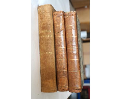 ° ° Marshall, William - The Rural Economy of Norfolk...2nd edition, 2 vols. folded map; contemp. half calf and marbled boards