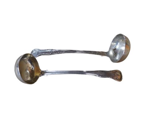 A pair of William IV Scottish silver King's pattern toddy ladles, James &amp; William Marshall, Edinburgh, 1830, 14.2cm, 71 g