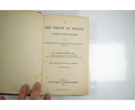 ° ° Darwin, Charles - On the Origin of Species by Means of Natural Selection, or the preservation  of favoured races in the s
