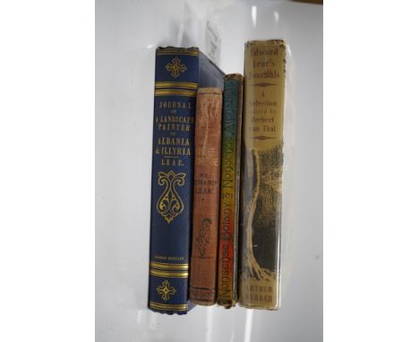 ° ° Lear, Edward - Journals of a Landscape Painter in Albania, 1st edition, original blind stamp blue cloth, gilt titles, spi