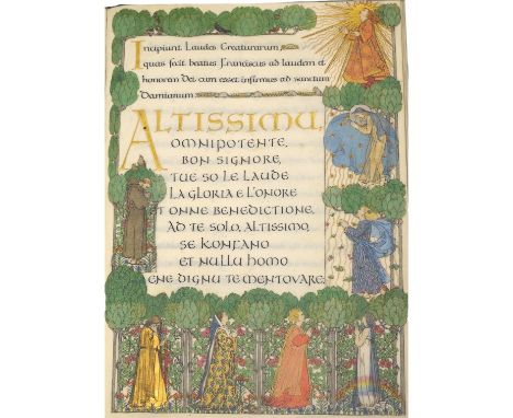 ° ° Kingsford, Florence [Lady Cockerell] (1871-1949), (illustrator), Graily Hewitt (1864-1952), (calligrapher) - Hymn of Sain