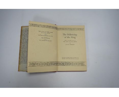 ° ° Tolkien, J.J.R - Lord of the Rings, 3 vols, to consist of The Fellowship of the Ring, first edition, 8th. impression, ori