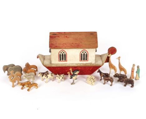 A mid-20th Century Noah's Ark model,&nbsp;and contents&nbsp;