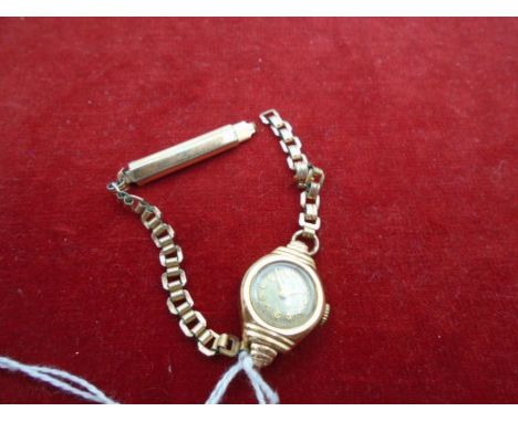 Ladies 9ct gold rotary watch, stamped 375 a/f 