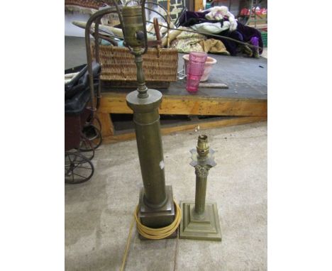 2 brass lamp bases