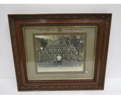 A framed vintage photo of Scots guards 1918