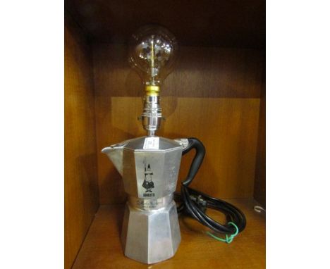 A novelty French teapot lamp