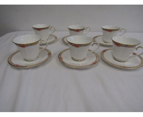 Royal Doulton 'Darjeeling' 6 teacups and saucers
