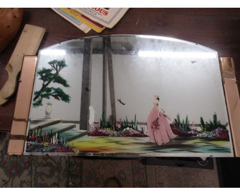 Art deco painted mirror