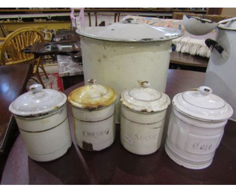 Enamel bucket and storage cans