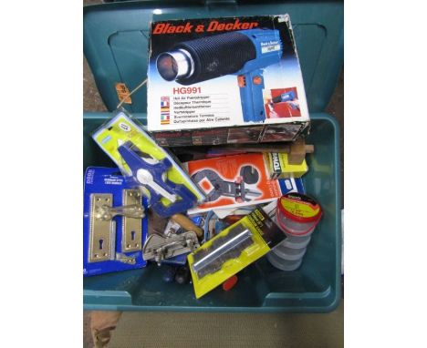 A crate of decorating tools