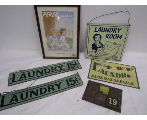 Persil advert print and laundry signs
