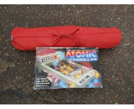 Boxed Retro Atomic Pinball game and children's Teepee 