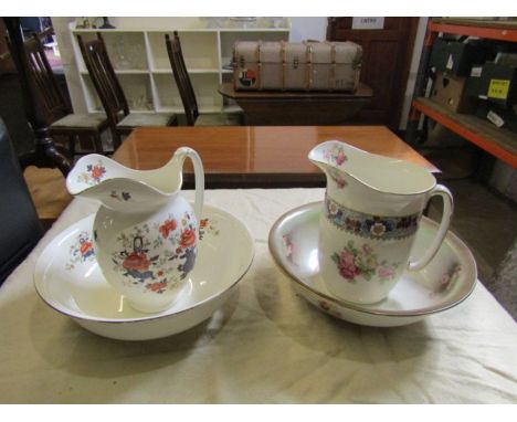2 Ceramic jug and bowl sets 