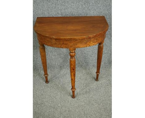 A small 19th century elm and pollard elm console table. H.73 W.69 D.45cm. 
