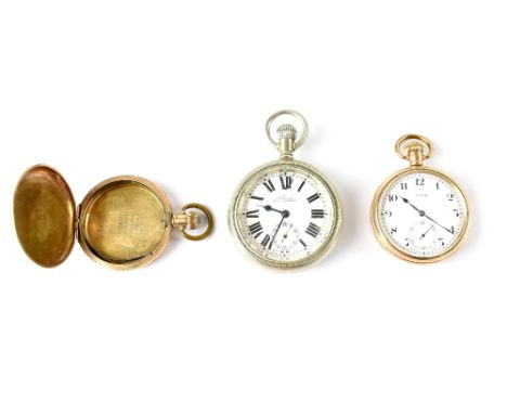 A Cyma open face pocket watch with crown wound movement, the white enamelled dial set with Arabic numerals and a small subsid