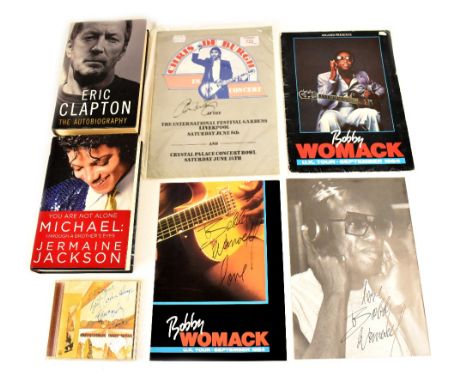 Eric Clapton; a signed autobiography, signature to title page, together with signed Jermaine Jackson book 'You Are Not Alone 