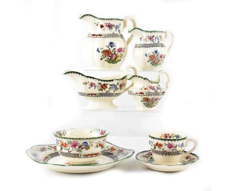 A large quantity of Copeland Spode 'Chinese Rose' pattern dinner and table ware to include dinner plates, side plates, cups, 